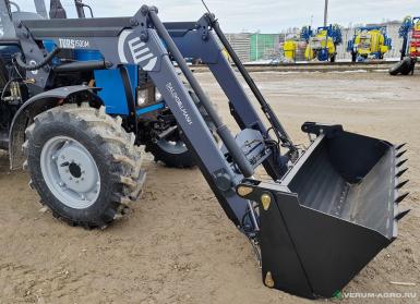Навесные погрузчики - САЛЬСКСЕЛЬМАШ КУН Turs-1500 с плав. джойстиком, выворотом ковша  в комплекте с ковшом 1,2 м3 и вилами с захватом
