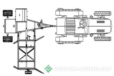 Компостирование отходов - ABONO Прицепной ворошитель ABONO-2.5Т-RAL ВП 