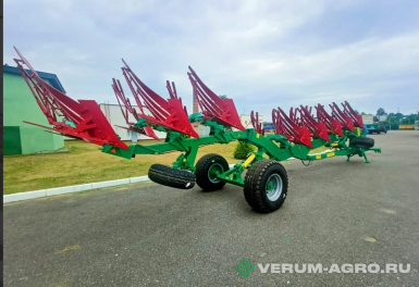 Плуги и глубокорыхлители - МРЗ Плуг полунавесной оборотный  ППОВ 8-45-01 с перьевым отвалом on-land