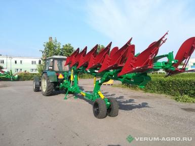 Плуги и глубокорыхлители - МРЗ плуг полунавесной оборотный ППО-6-35/50K, (4+1+1) со сплошным винтовым отвалом и рессорной защитой