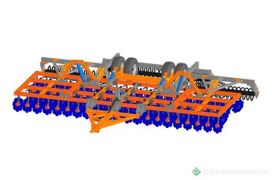 Бороны - БЕЛАГРОМАШ Борона дисковая модульная БДР-8х4 с катком КСК