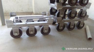 Оборудование для мясопереработки - ПОЛИПРОМ ТЕЛЕЖКА ДЛЯ КОЛБАСНЫХ ЯЩИКОВ ТТЯ (AISI 430) 