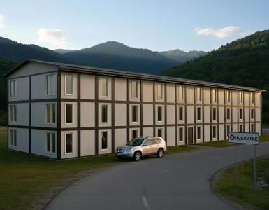 Быстровозводимые конструкции - КОНВЕЙТ Модульное общежитие 3R-SE(В)-20 (1767/1718 м2) 3-х этажное