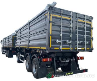 Грузовой автотранспорт - FAW 6x4 Зерновоз AMKAR 558983-41 с прицепом-зерновозом 