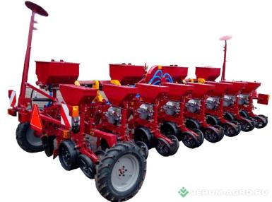 Сеялки - ЛИДАГРО Сеялка точного высева СТВ8ДУ с СКВ с двухдисковым сошником,  бункерами под удобрения