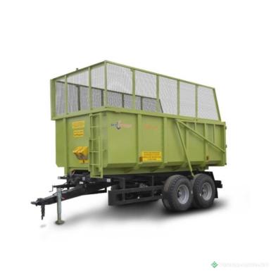 Полуприцепы - БЕЛАГРОМАШ Полуприцеп самосвальный тракторный ПСТ-12 на разб. дисках и шинах 16,5/70-18 с надстав. сетчат. борт.