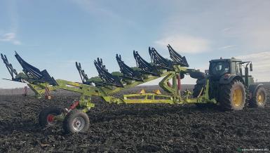 Плуги и глубокорыхлители - ВОЛГААГРОМАШ Плуг оборотный модульный  ПОМ-6+1+1 (комплект 6 корпусов)перьевой отвал и предплужники