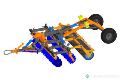 Бороны - БЕЛАГРОМАШ БДС-4х2П Борона дисковая складная