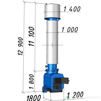 Отопительное оборудование - УРАЛКОТЁЛ КВСрд-0,8 Котёл водогрейный стальной твердотопливный