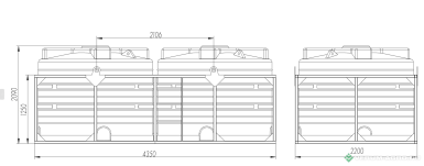 Транспортные кассеты - POLYTEAM Транспортная кассета 12 000л с боковым сливом PT-VA6000U-2-50