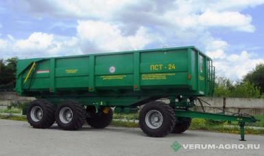 Полуприцепы - БОБРУЙСКАГРОМАШ ПСТ-24(с надставными цельнометаллическими бортами) Полуприцеп тракторный