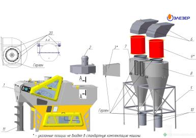 Зерноочистительное оборудование - АМКОДОР Очиститель зерна сетчатый  ОЗС-100