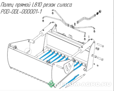 Запчасти - 519381022 Зуб к ковшу для силоса универсальный L-810, Ø 36, M22 x 1,5 (Metal-Fach, резак для силоса) (Gopart) POD-ODL-000001-1
