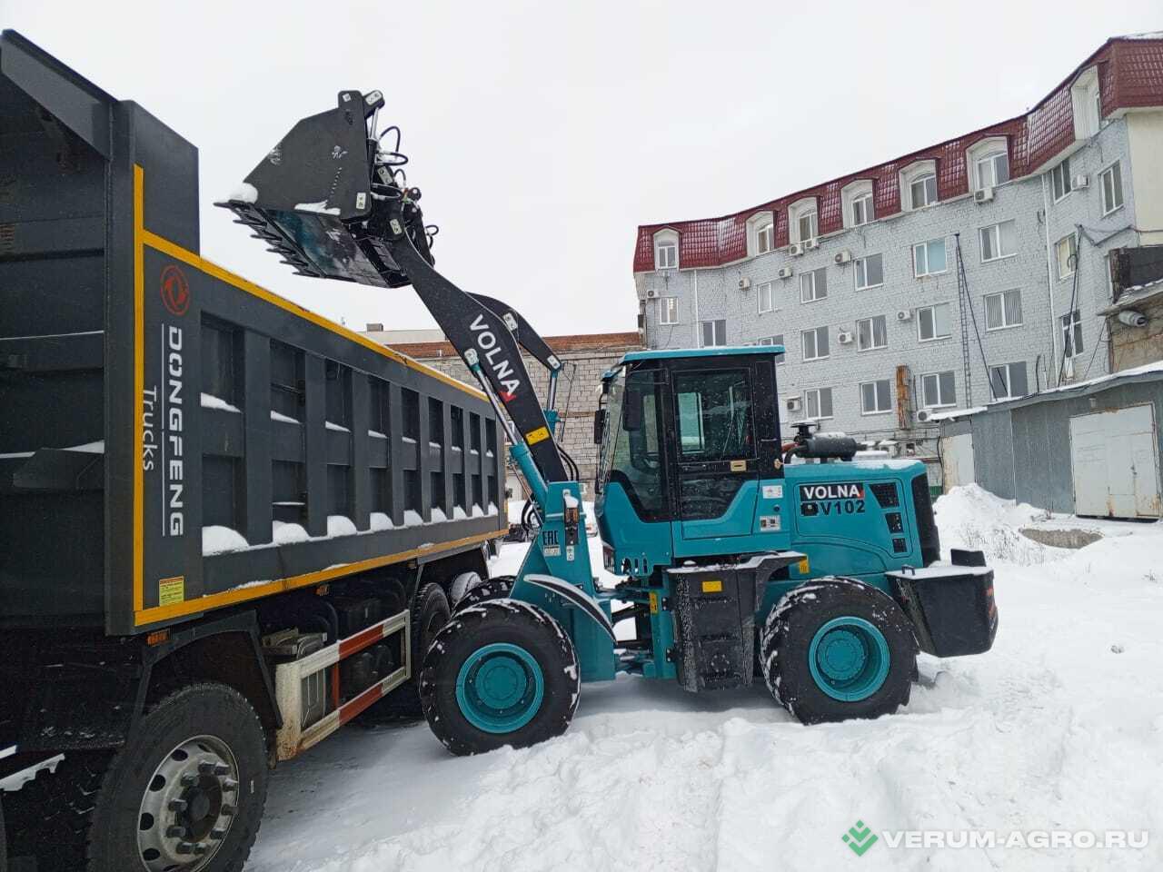 Фронтальные погрузчики - VOLNA V102 стандартный ковш, быстросъем, кондиционер, фен
