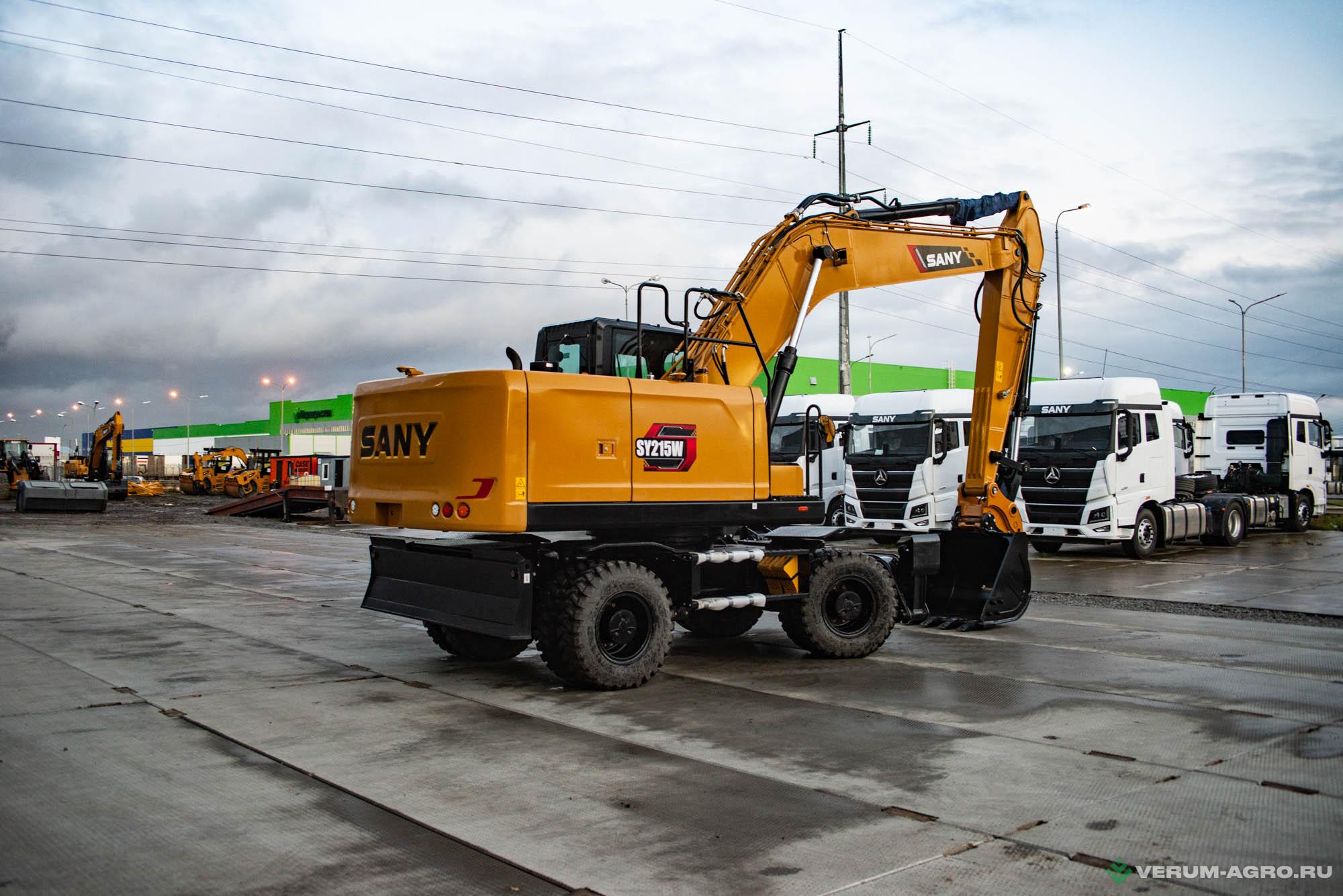 Экскаваторы - SANY SY215W Габаритный колесный экскаватор (c аутригерами)