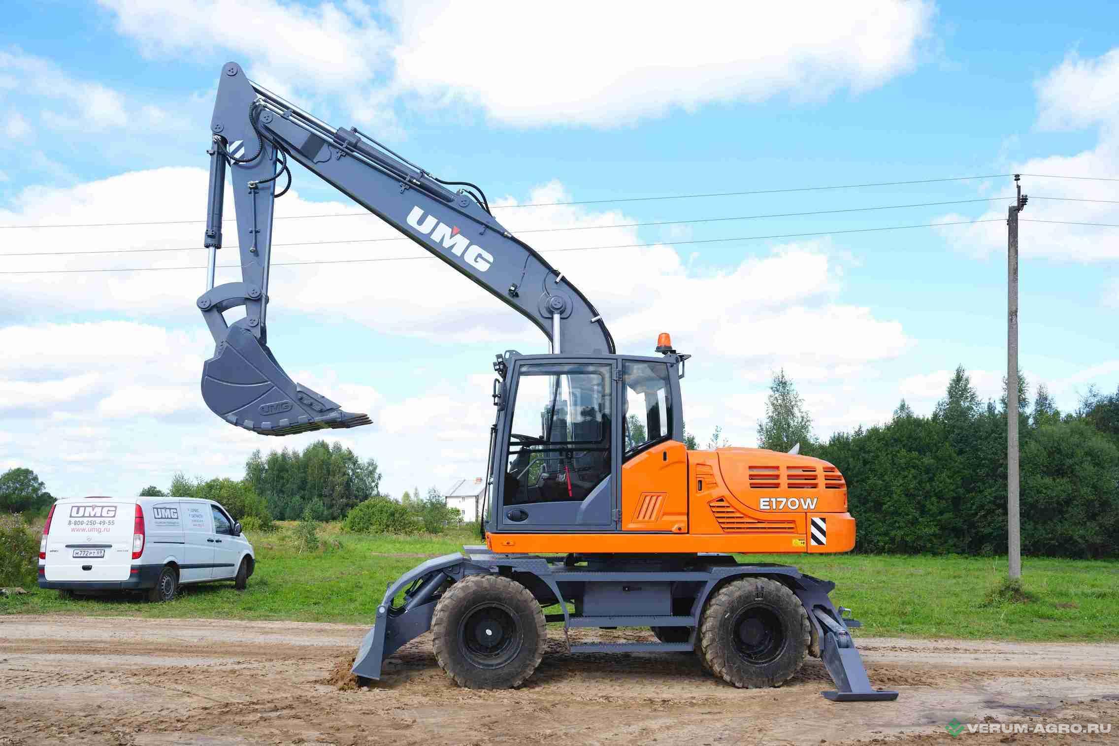 Экскаваторы - UMG Колесный экскаватор E170W 