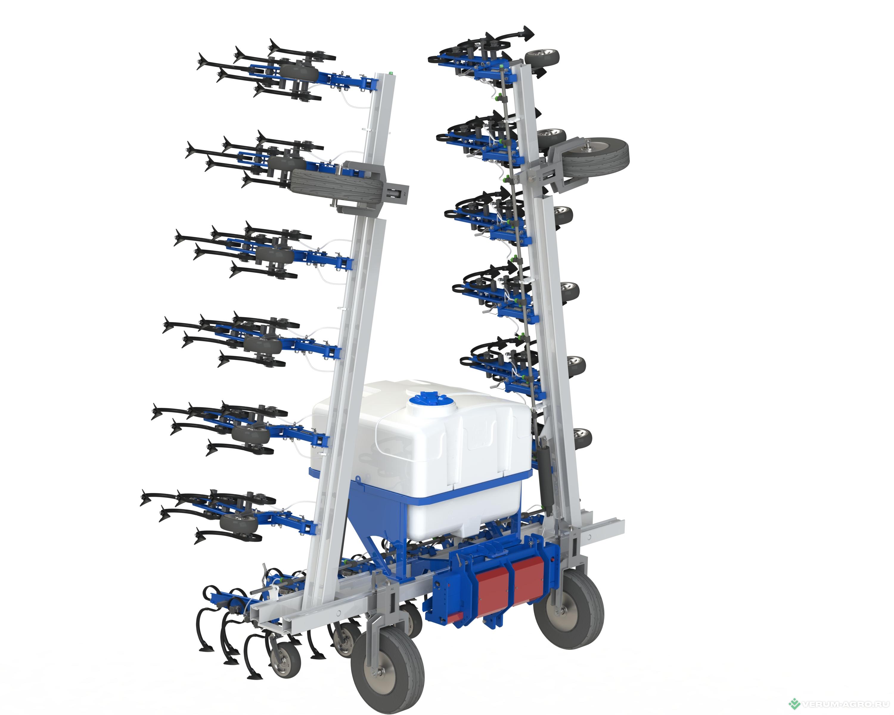 Культиваторы - AGROKRAFT Роботизированный Культиватор междурядный ГЕЛИОС 18х45 с точным наведением EXACT и ЖКУ 3600