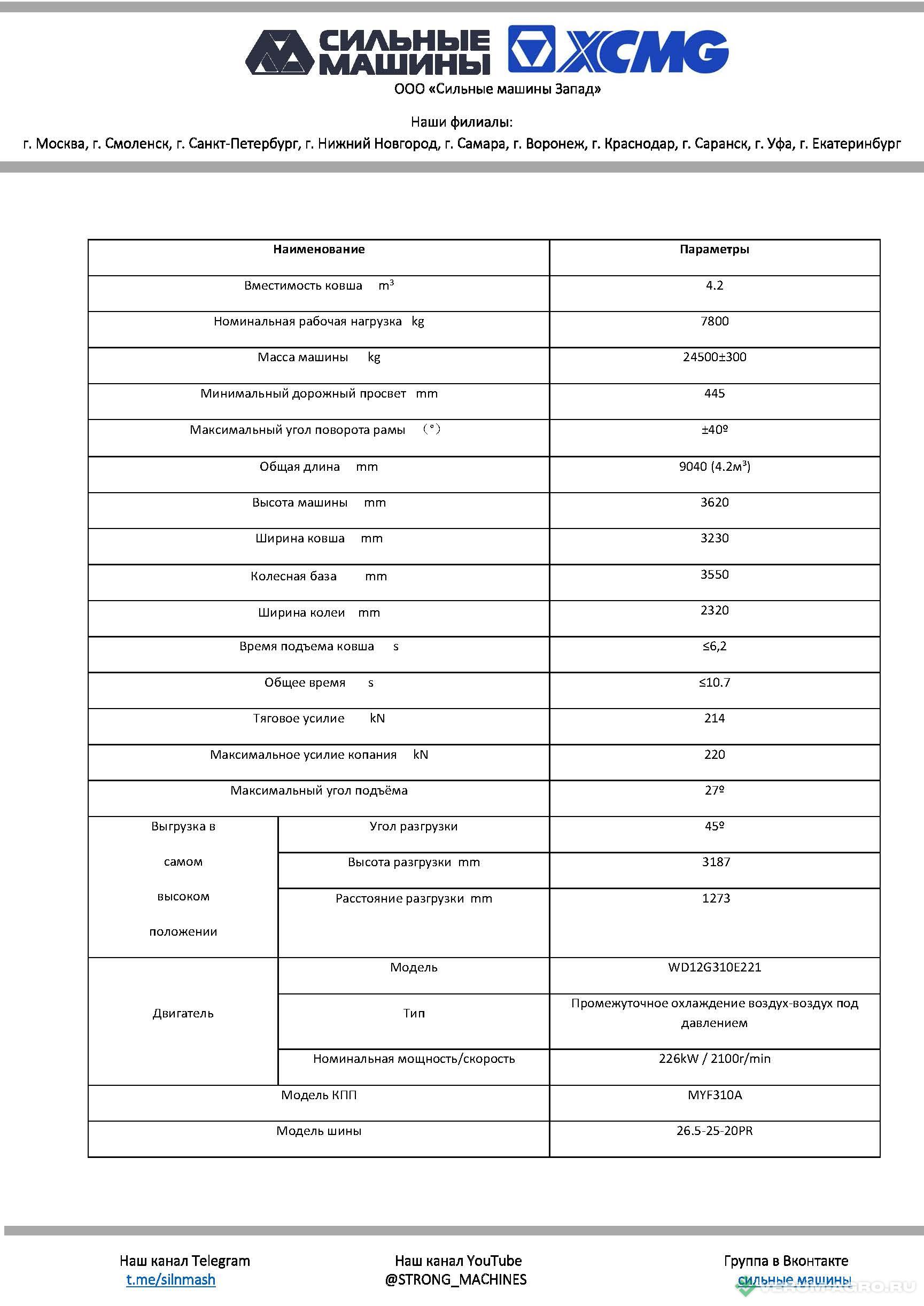 Фронтальные погрузчики - XCMG XC978 