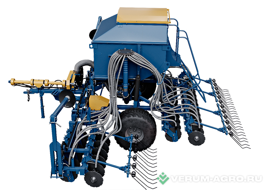 Сеялки - БЫСТРИЦА Сеялка С-6ПМ3.03 Однодисковый сошник, бункер 2,3 м куб, борона