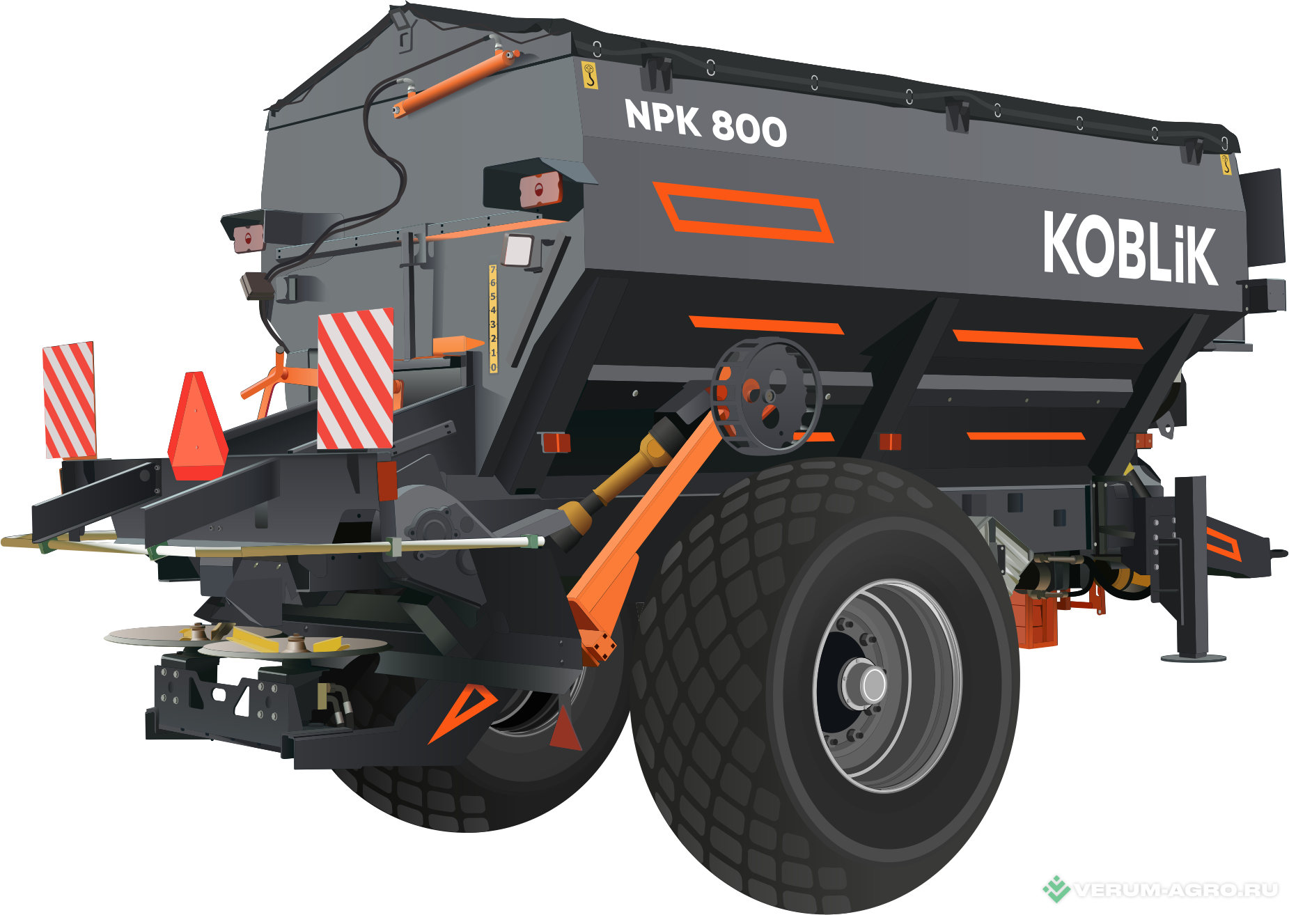 Разбрасыватели удобрений - KOBLiK Разбрасыватель минеральных удобрений NPK 800 