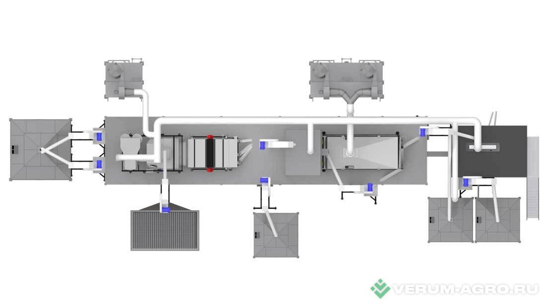Зерноочистительное оборудование - САПСАН Семенная линия с завальной ямой 