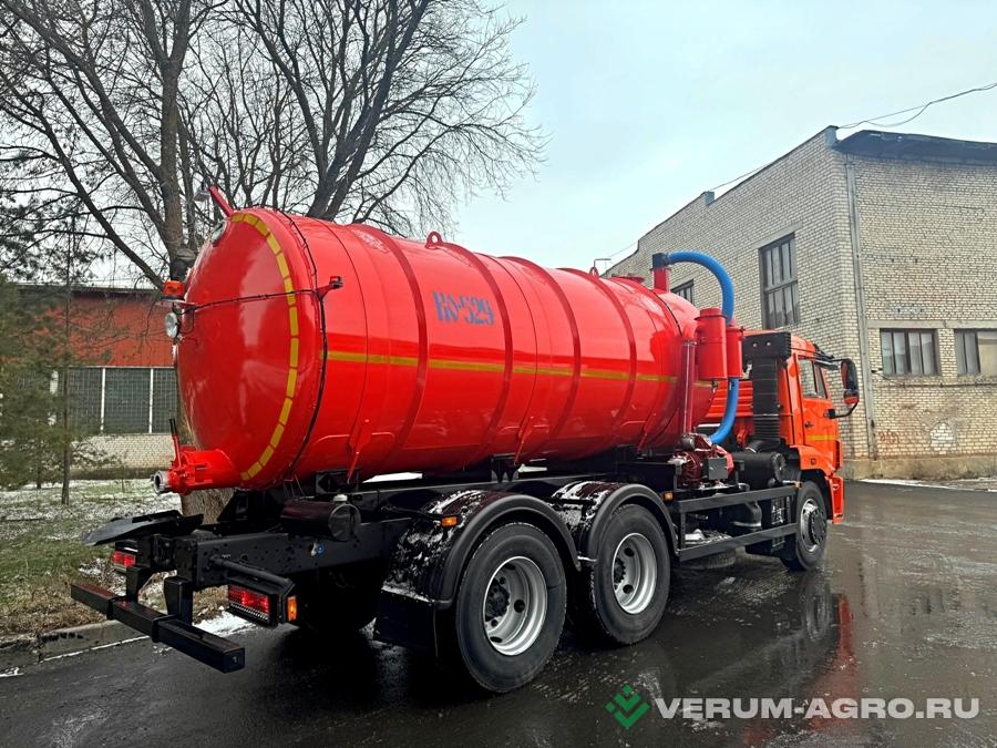Специальные автомобили - КАМАЗ 65115, 6х4, Вакуумная машина 13 куб.м.,  Производительность насоса, м3/час 720