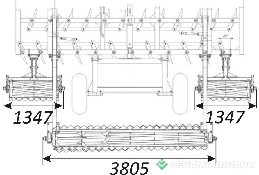 Бороны - БЕЛАГРОМАШ Борона дисковая модульная БДМ-5х4-0,9 с катком КШ с необслуж корпусом