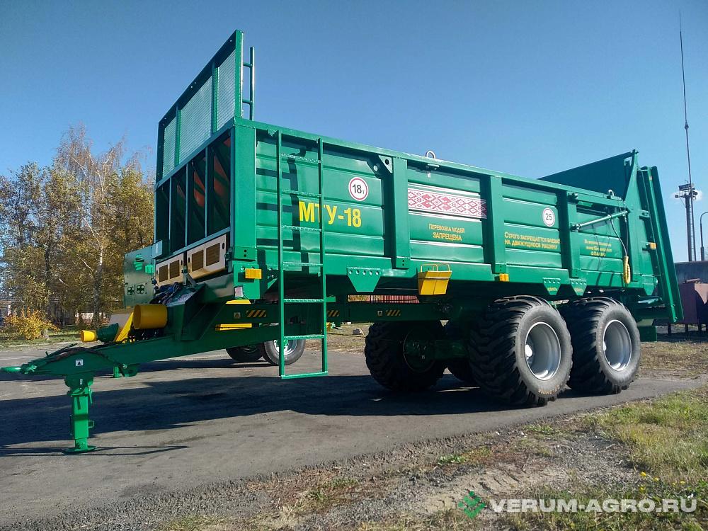 Разбрасыватели удобрений - БОБРУЙСКАГРОМАШ МТУ-18 Машина для внесения твердых органических удобрений