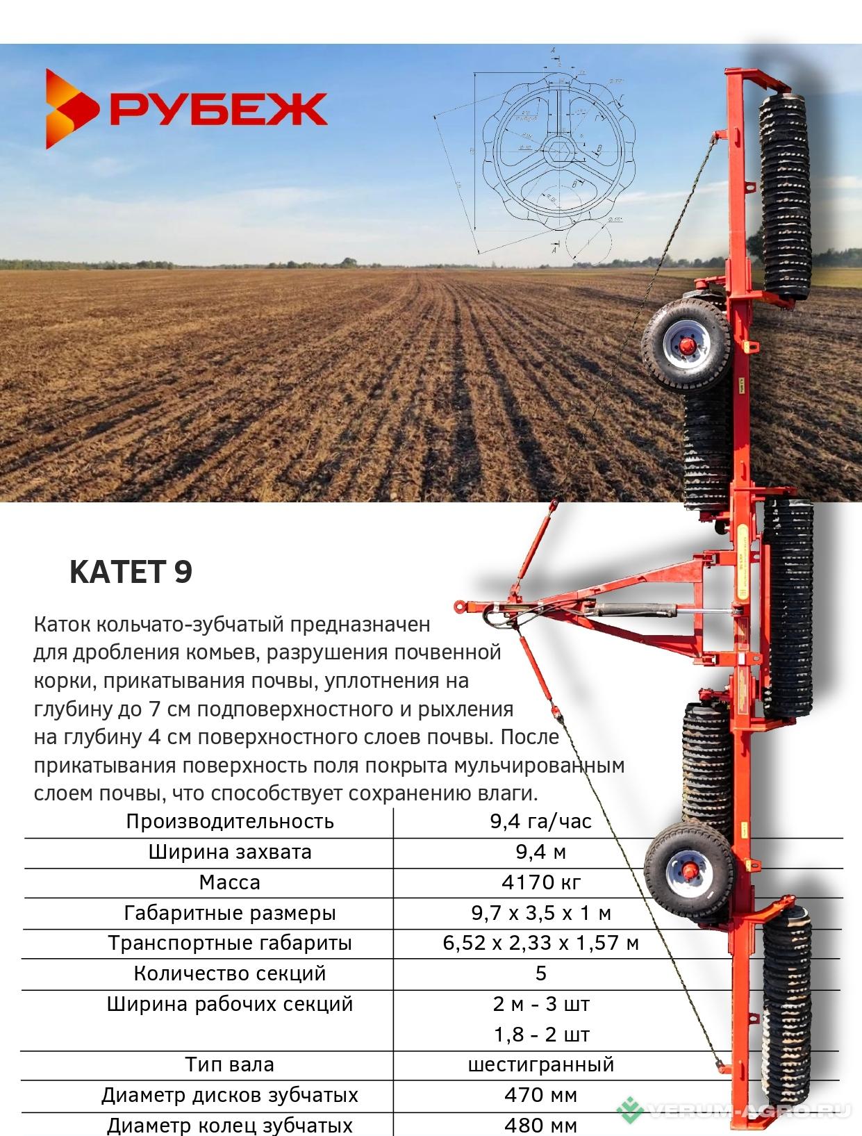Катки - РУБЕЖ Каток кольчато-зубчатый ККЗ-9Б Katet 9