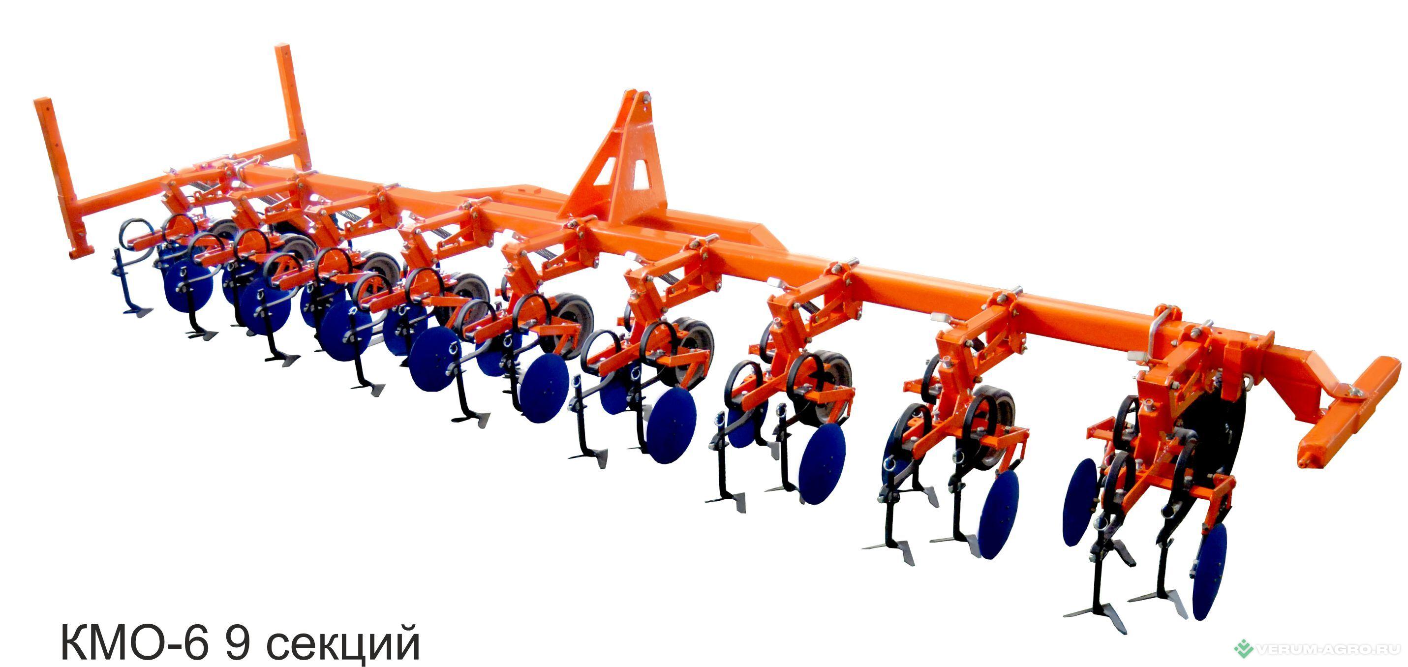 Культиваторы - БЕЛАГРОМАШ Культиватор междурядной обработки КМО-6 (9-секций) междурядье 700мм