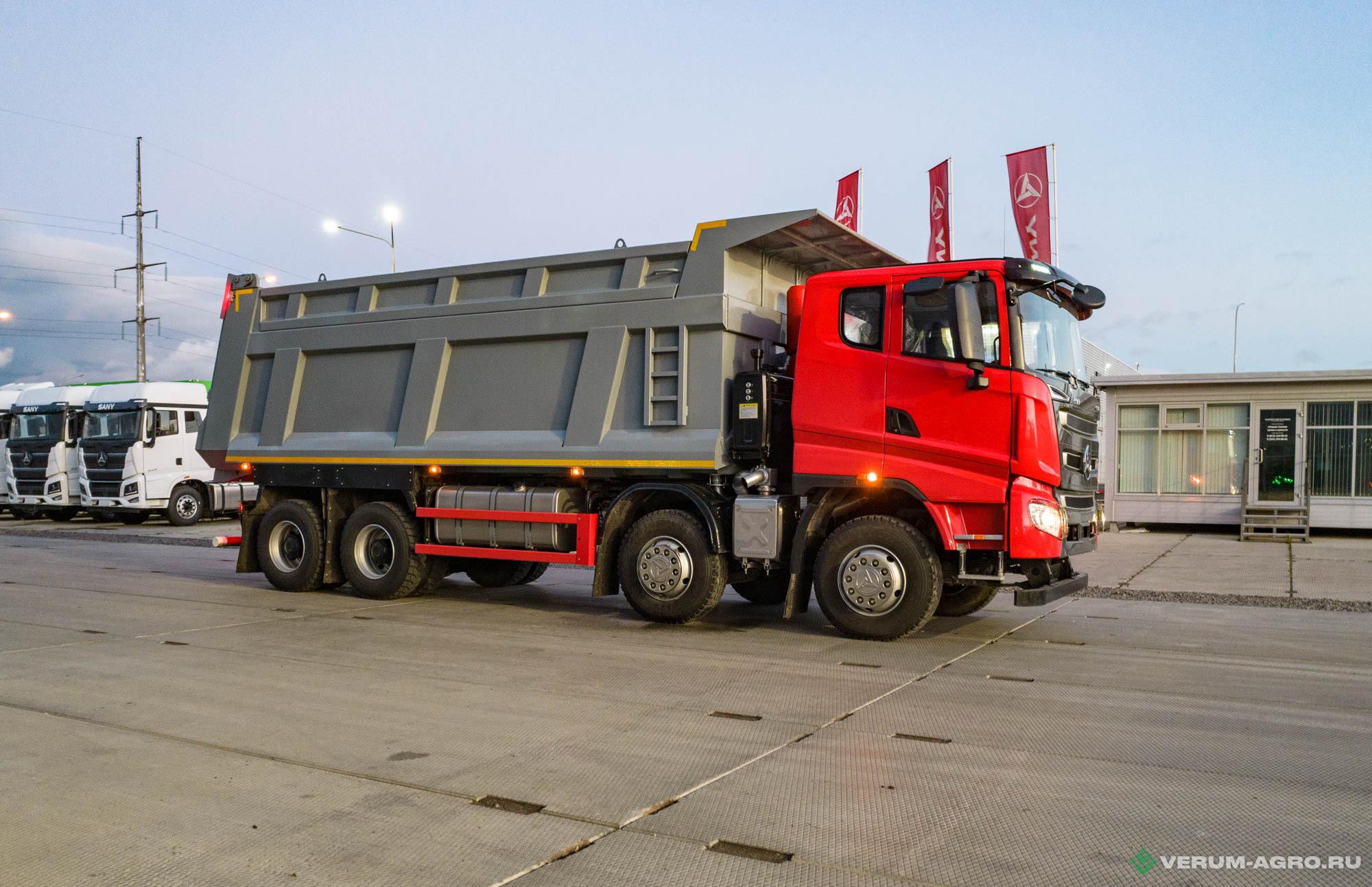Грузовой автотранспорт - SANY SYZ434 Самосвал 8x4, 34 м3 (U-образный, скошенный кузов)
