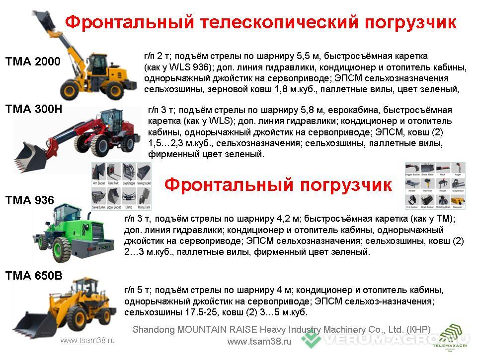 Телескопические погрузчики - TELEMAXAGRI ТМА 300  