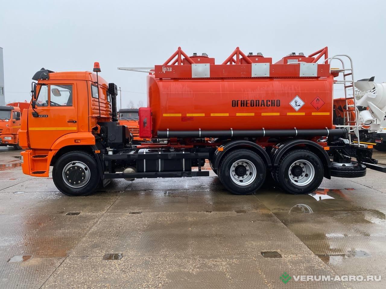 Автоцистерны - КАМАЗ 65115-48 (6х4), Автотопливозаправщик АТЗ-15, 3 отсека
