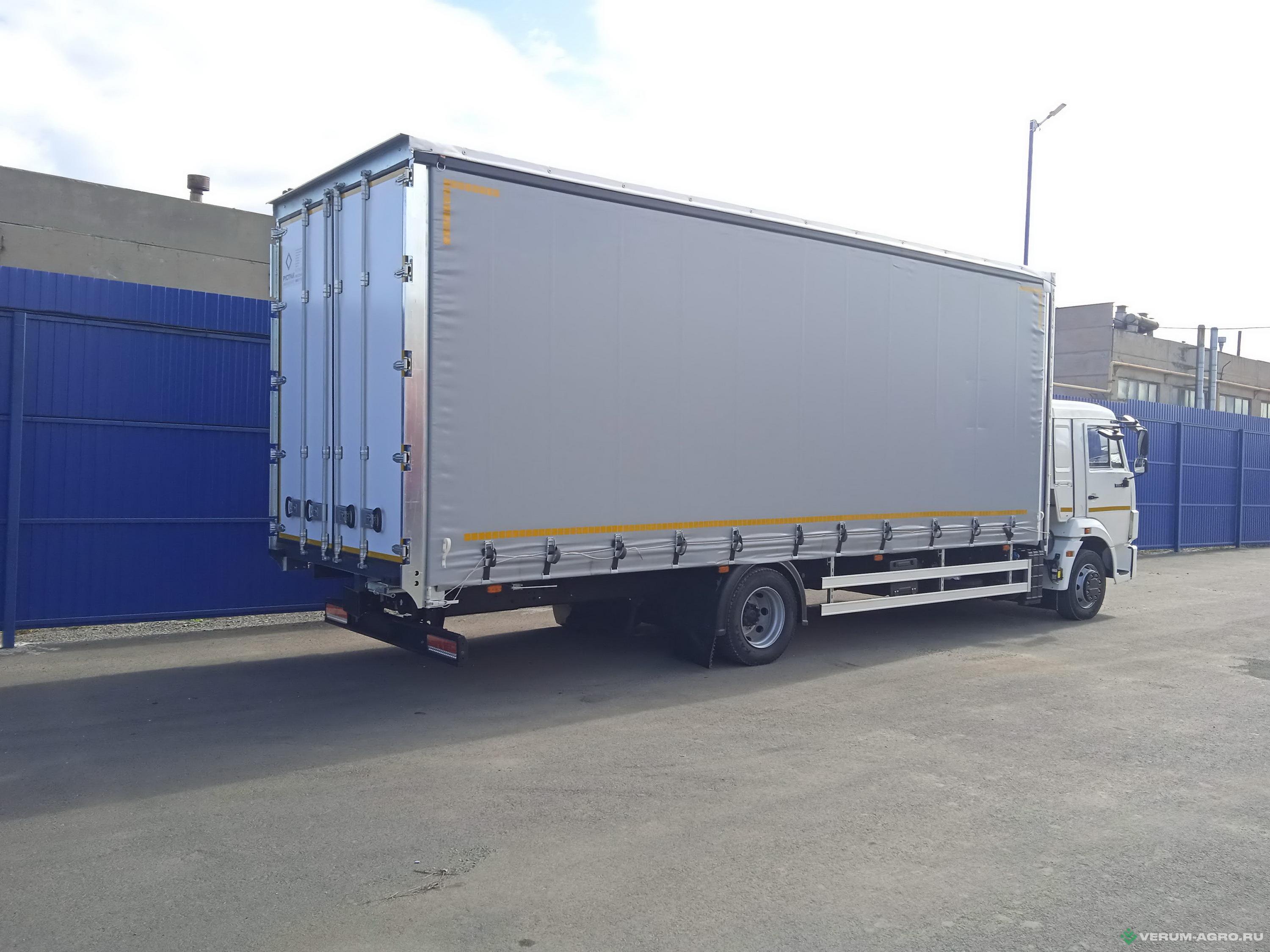 Грузовой автотранспорт - КАМАЗ 4308, шторнобортовой 7400 х 2450 х 2630 мм 