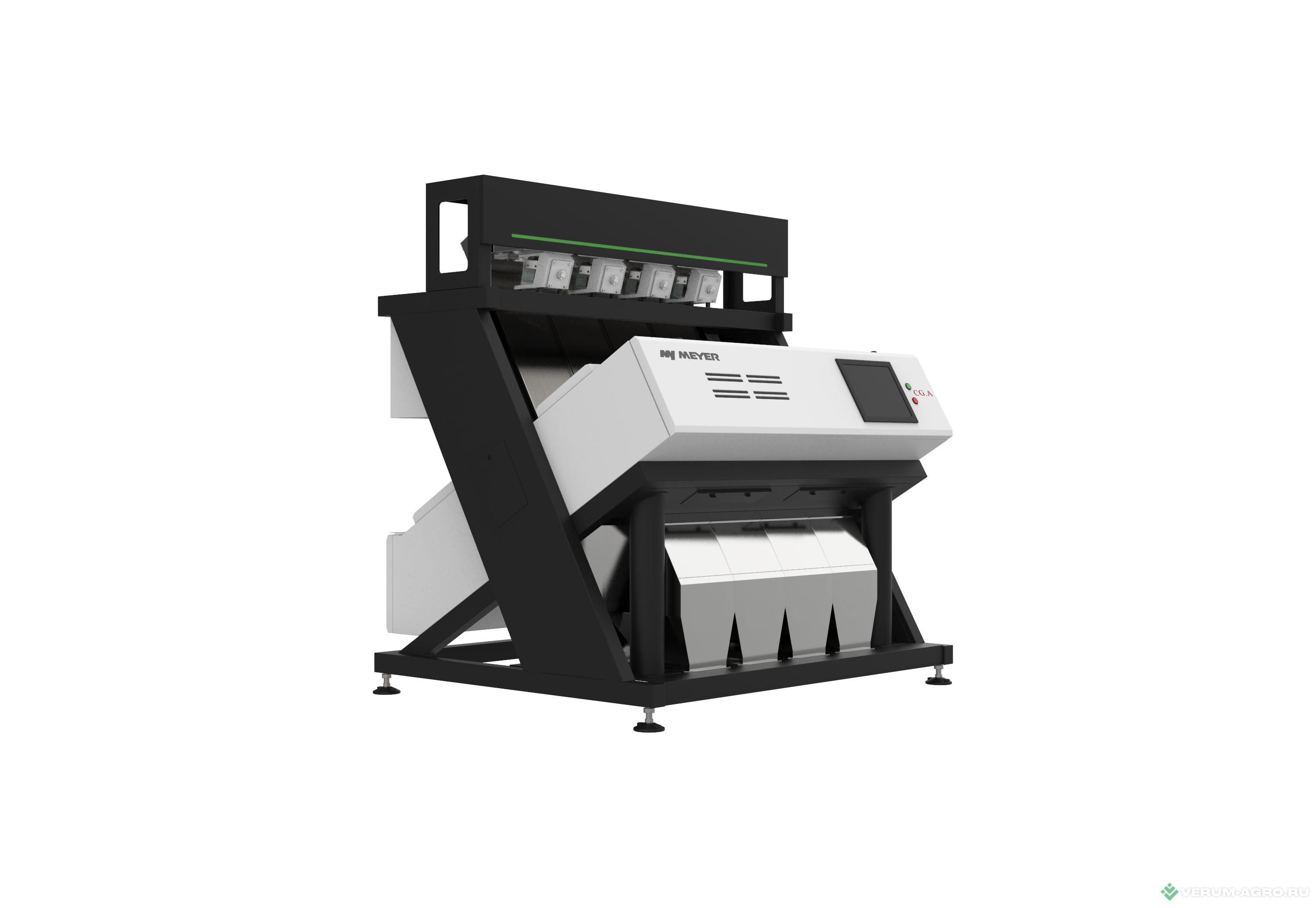 Зерноочистительное оборудование - MEYER Фотосепаратор Meyer Сolor Sorter 240CG2 (модель 6SXZ-240CG2) (4 лотка) с винтовым компрессором HC-18,5BFR-450, бункером