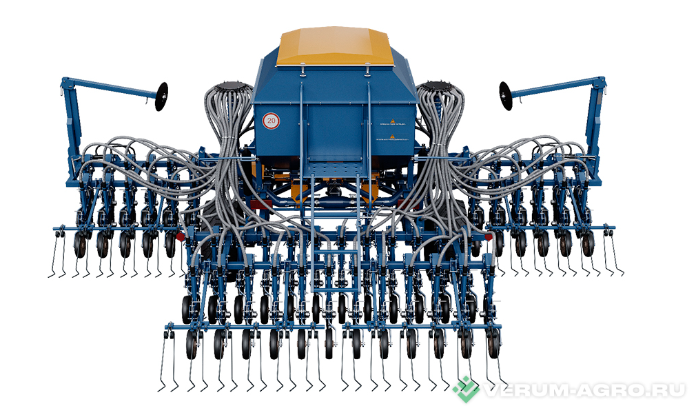 Сеялки - БЫСТРИЦА Сеялка С-6 ПМ2.02 Копирующий двухдисковый сошник с прикатывающим колесом, бункер 2,3 м куб, борона