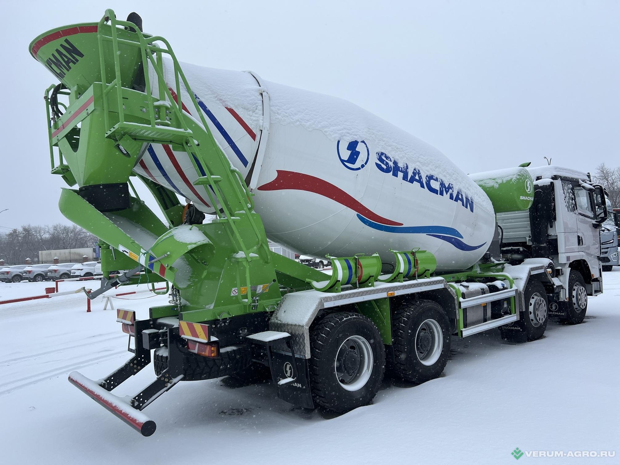 Специальные автомобили - SHACMAN SX5318GJB6T326  Автобетоносмеситель 8х4/12м3