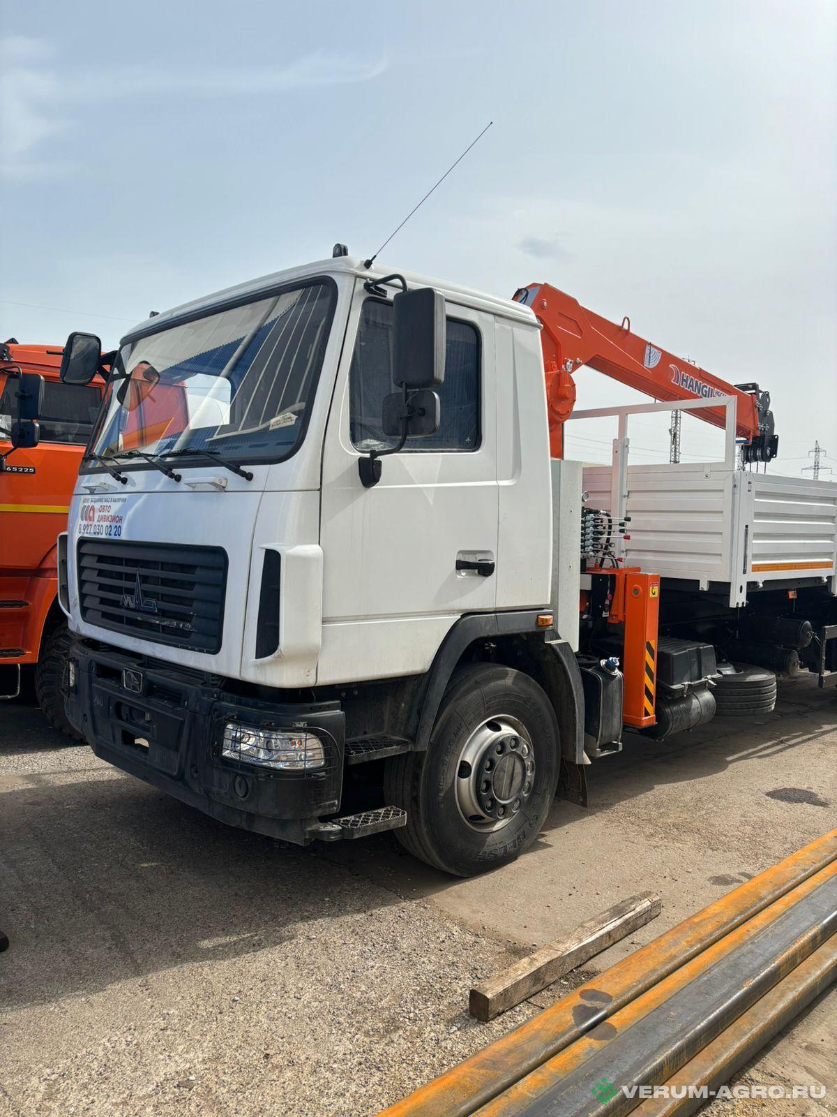 Специальные автомобили - МАЗ 534026-576-030 БОРТ с КМУ HANGIL 514