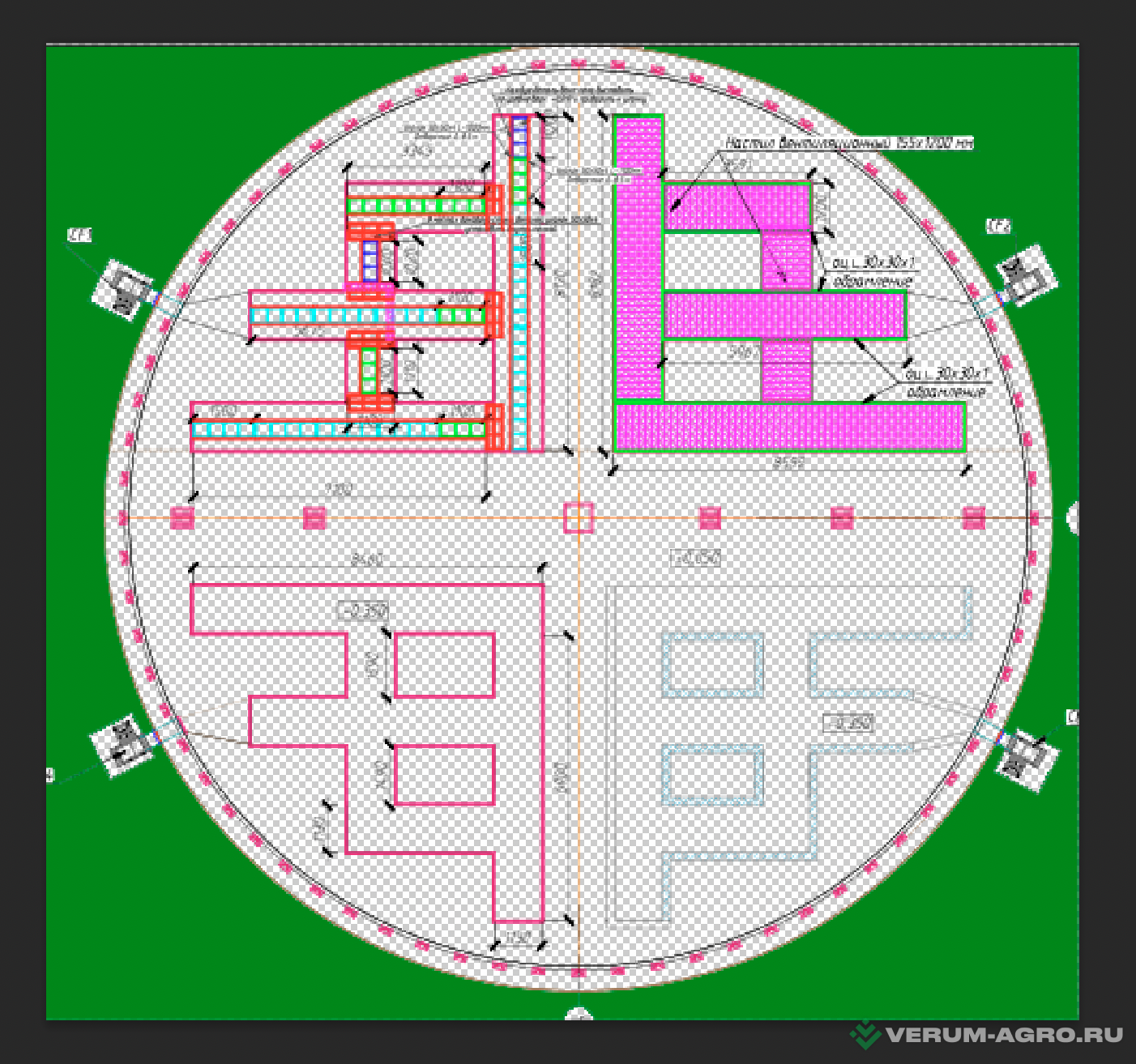 Прочее - БАЗУ-РУСЬ Система Вентиляции и Аэрации зерна  в плоскодонных силосах - под ключ