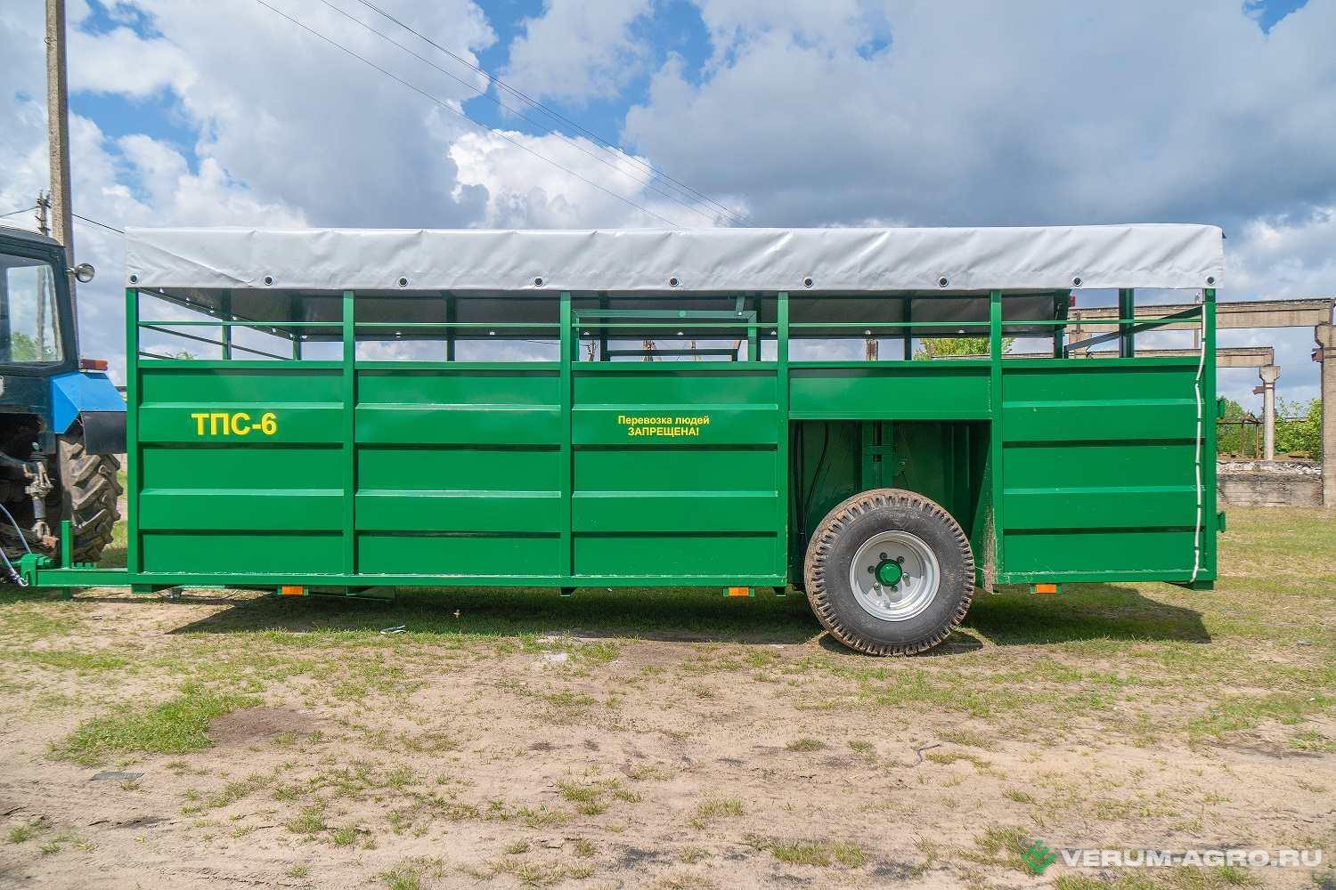 Прицепы для с/х техники - ИИС ПЛЮС Полуприцеп для перевозки скота ТПС-6 