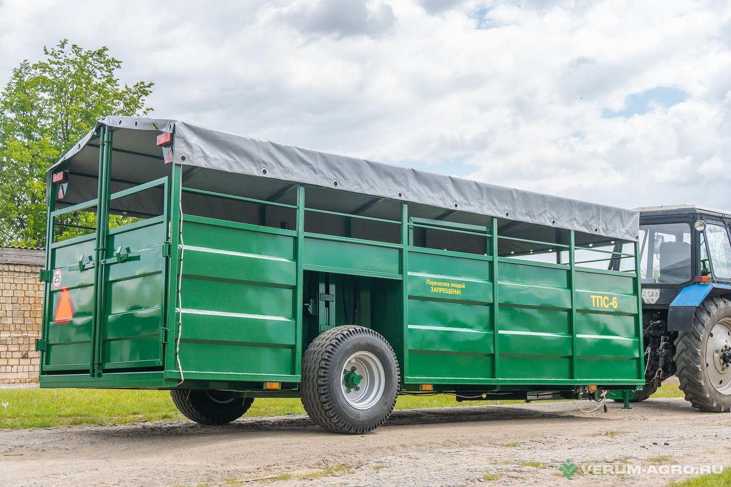 Прицепы для с/х техники - ИИС ПЛЮС Полуприцеп для перевозки скота ТПС-6 