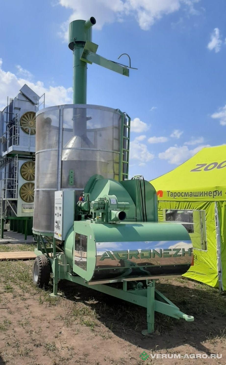 Зерносушильное оборудование - AGRONEZH М10 Мобильная зерносушилка Газ/ ВОМ+Электропривод