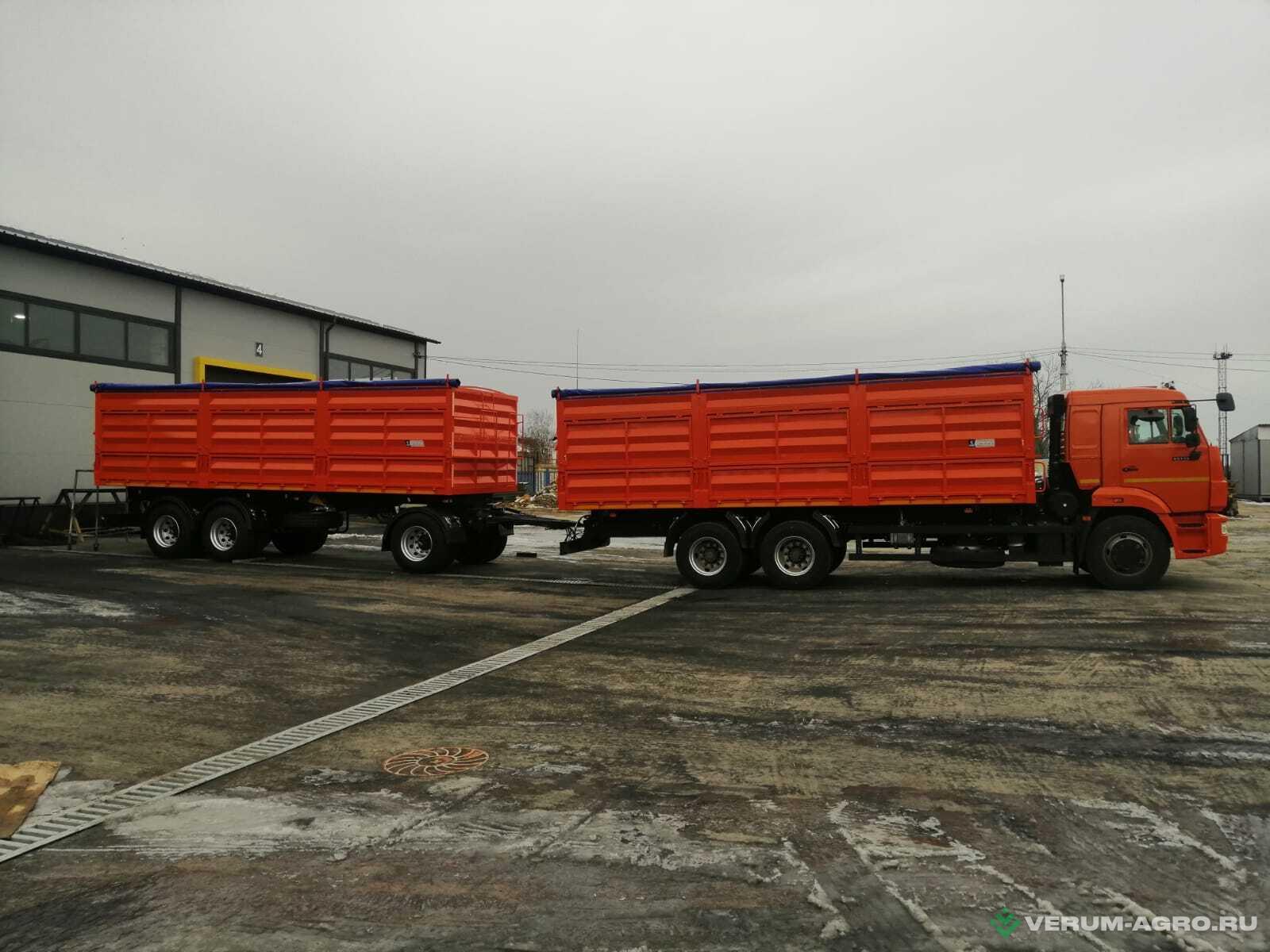 Прицепы для автомобилей - ТЗА 8538-01000 (зерновоз, рапсовоз, семечковоз), 3 оси 32 куб.м., платформа 7700*2530*1700 мм, самосвал 