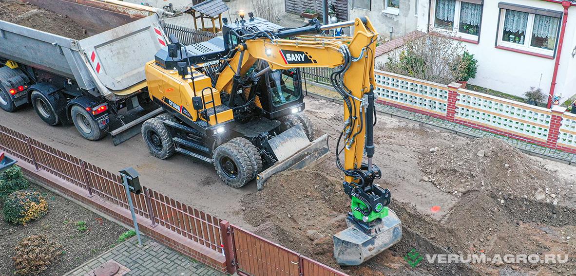 Экскаваторы - SANY SY155W Колесный экскаватор (без аутригеров)