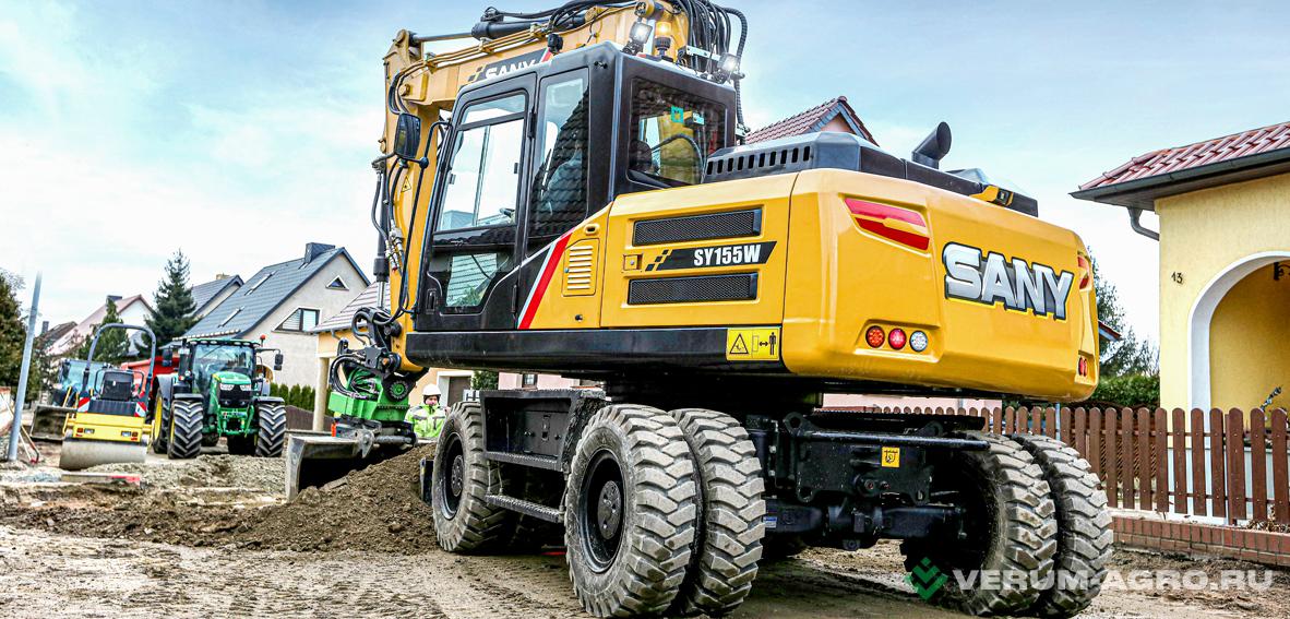Экскаваторы - SANY SY155W Колесный экскаватор (без аутригеров)