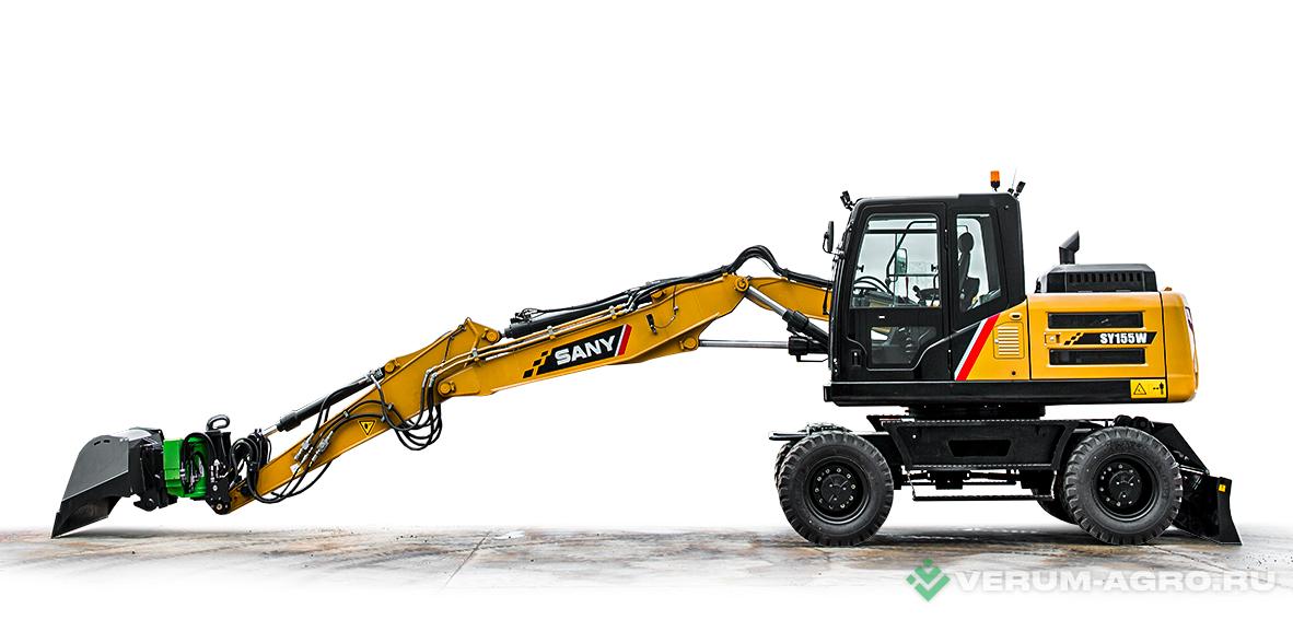 Экскаваторы - SANY SY155W Колесный экскаватор (без аутригеров)