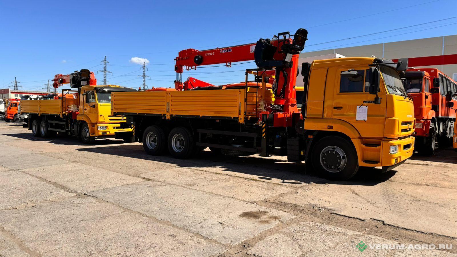 Грузовой автотранспорт - КАМАЗ Бортовой 65116-56 с КМУ Kanglim 1256 