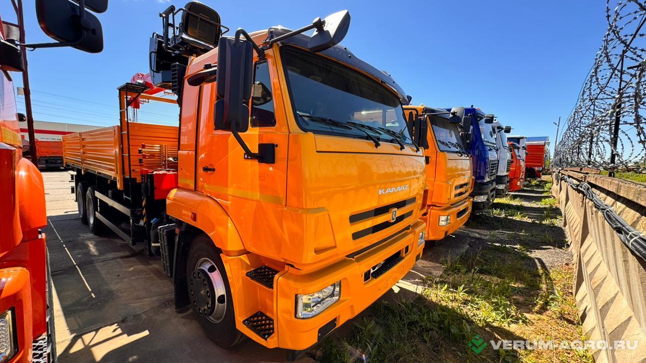 Грузовой автотранспорт - КАМАЗ Бортовой 65116-56 с КМУ Kanglim 1256 