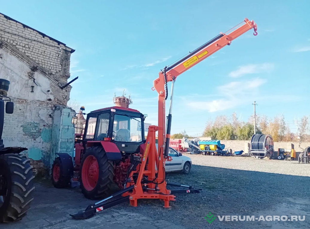 Дополнительное оборудование - АГРОПРОМСЕЛЬМАШ Кран манипулятор МТ-2Т на заднюю навеску трактора