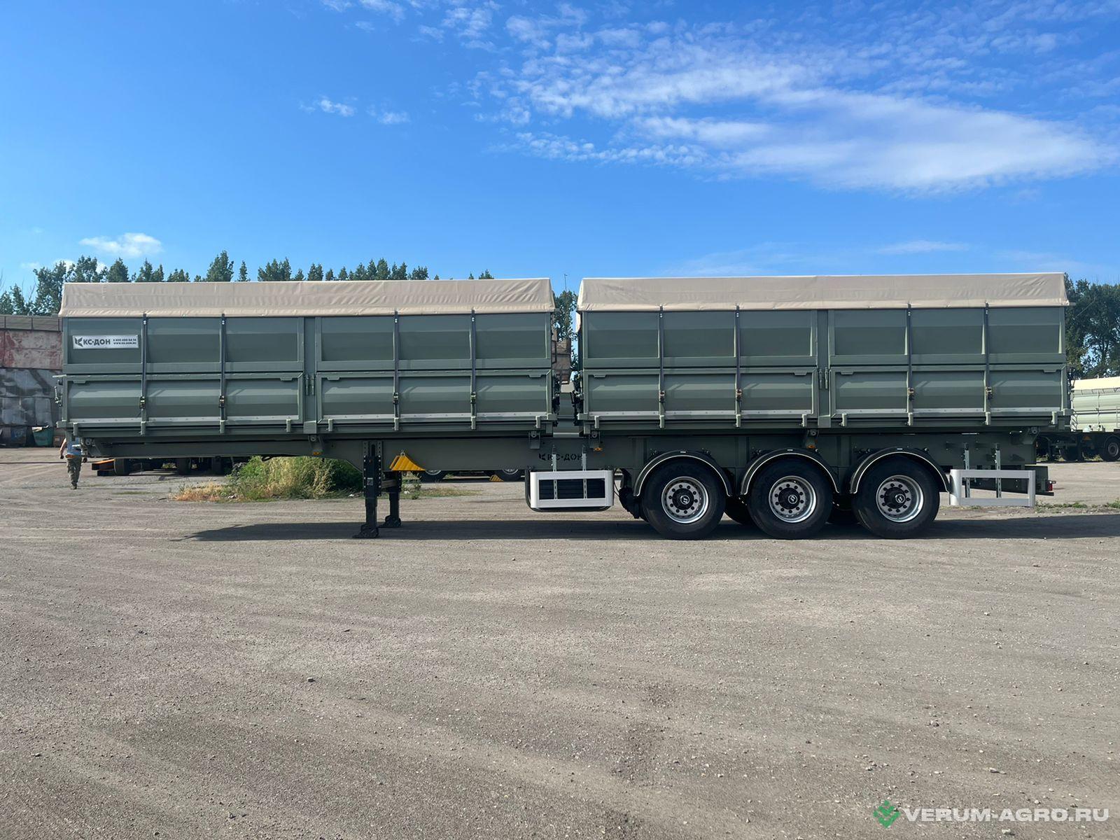 Полуприцепы - КС ДОН 851922 ЗЕРНОВОЗ ДВУХКУЗОВНОЙ САМОСВАЛ ССУ 1250-1350
